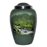 a roaring stream themed cremation urn