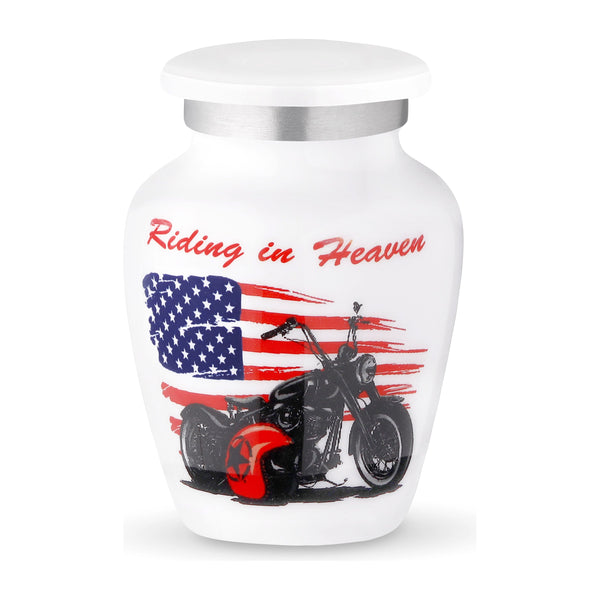 Flag and Rose Keepsake cremation urn | A urn for any Patriot | a great urn for a Veteran