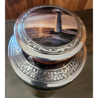 Adult Cremation Urn | Lighthouse Urn | Titled : Distant Lighthouse | Great urn for Dad