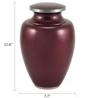 Extra Large Cremation Urn | XL Camden Garnet | Designed for a large person up to 300#