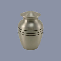 Classic Pewter Cremation Urn |  Extra Small Size For Dog or Cat | Holds up to a 40 # Pet