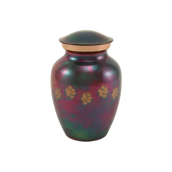 Classic Paw Raku Cremation Urn | Extra Small Size For Dog or Cat | Holds up to a 40 # Pet