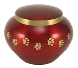 Pet Cremation Urn, Odyssey Crimson, 3 sizes urns available and Heart, Memorial, Decorative