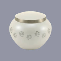 Odyssey Pearl Paw Cremation Urn | X-Small Size For Dog or Cat | Holds up to a 40# Pet