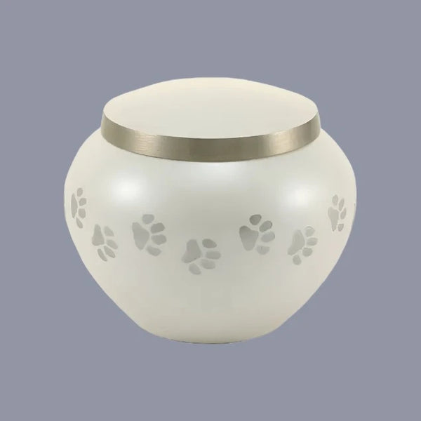 Odyssey Pearl Paw Cremation Urn | X-Small Size For Dog or Cat | Holds up to a 40# Pet