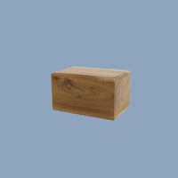 Economy Wood Cremation Urn | Acacia Hardwood | Small Size For Dog or Cat | Holds up to a 45 # Pet