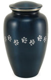 Classic Paw Blue, Pet Cremation Urn, Memorial, Decorative