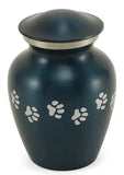 Classic Paw Blue, Pet Cremation Urn, Memorial, Decorative
