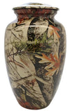 Woodsman Camouflage Cremation Urn - Adult Hunter Memorial Urn