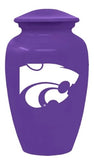 Kansas State University, Wildcats, White Logo on Purple, Cremation Urn, Metal Adult Urn, Engraving Available
