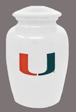 University of Miami, Hurricanes Adult Cremation Urn - Engravable Memorial Urn