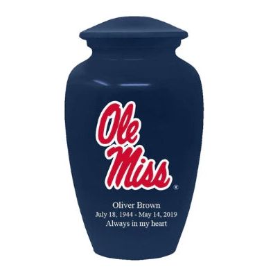 Ole Miss University Cremation Urn | Ole Miss Adult ash cremation urn | Can be Engraved