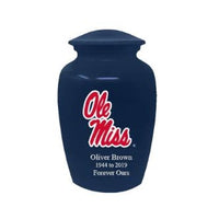 Ole Miss University Cremation Urn | Ole Miss Adult ash cremation urn | Can be Engraved