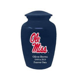 Ole Miss University Cremation Urn | Ole Miss Adult ash cremation urn | Can be Engraved