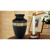 Oversize Extra Large Black Beauty Cremation Urn | XL Oversize Black urn  | Designed for a large person up to 300#