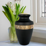 Oversize Extra Large Black Beauty Cremation Urn | XL Oversize Black urn  | Designed for a large person up to 300#