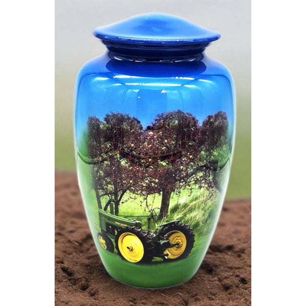 Farmer's Paradise, Cremation Urn I A tribute to a farmer I Farmer cremation urn
