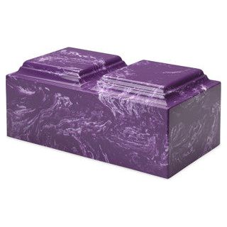 MacKenzie Amethyst Cultured Marble Cremation Urn | Companion Cultured Marble Urn | Quality Urns For less