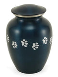 Classic Paw Blue, Pet Cremation Urn, Memorial, Decorative
