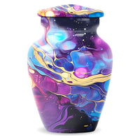 Blue and Purple Lava Cremation urn |  Wonderful colors and beautiful swirl pattern | Quality Urns For Less