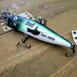 Memorial Fishing Lure for Dad or Grandpa | Engraved with Metal Gift Box| For a fisherman