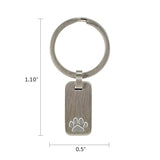 Keychain ,Pewter Paw  | Memorial Keychain to Remember your Pet  | Holds a minimal amount of ashes