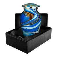 Ocean Waves Cremation Urn | KEEPSAKE Cremation Urn | Beautiful Swirl Pattern with Box