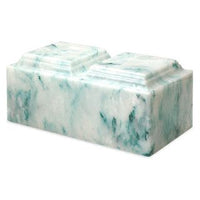 MacKenzie Companion Teal Cultured Marble Cremation Urn | Companion Cultured Marble Urn | Quality Urns For less