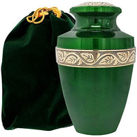 Oversize Extra Large Emerald Green Cremation Urn | XL Green ash urn  | Designed for a large person up to 300#