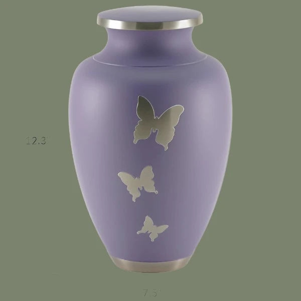 Extra Large Cremation Urn | XL Aria Butterflies | Designed for a large person up to 320#