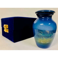 a beach themed keepsake cremation urn