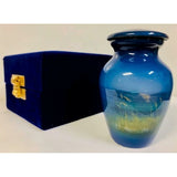 a beach themed keepsake cremation urn