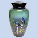 Ash Adult Cremation Urn |Blue Birds Cremation Urn | Quality Urns For Less