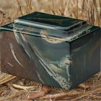 Camouflage Cultured Marble Cremation Urn | Cremation Urn for Hunters | Quality urns for Less