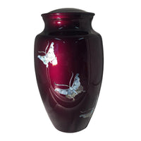 Mother of Pearl Butterfly, Cremation Urn