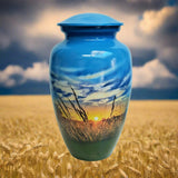 farmer themed cremation urn |  ash urn for a farmer