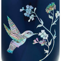 MOP Hummingbird on Blue, Cremation Urn