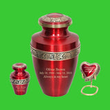 Adult Cremation Urn | Ruby Red High Sheen Ash Urn | Great urn for any MOM