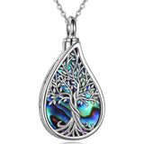 Cremation Jewelry Pendent, Tree of Life Necklace Ash Urn, Pendant Teardrop Ashes Jewelry, Sentimental Keepsake Necklace included