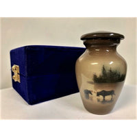 a moose themed keepsake cremation urn