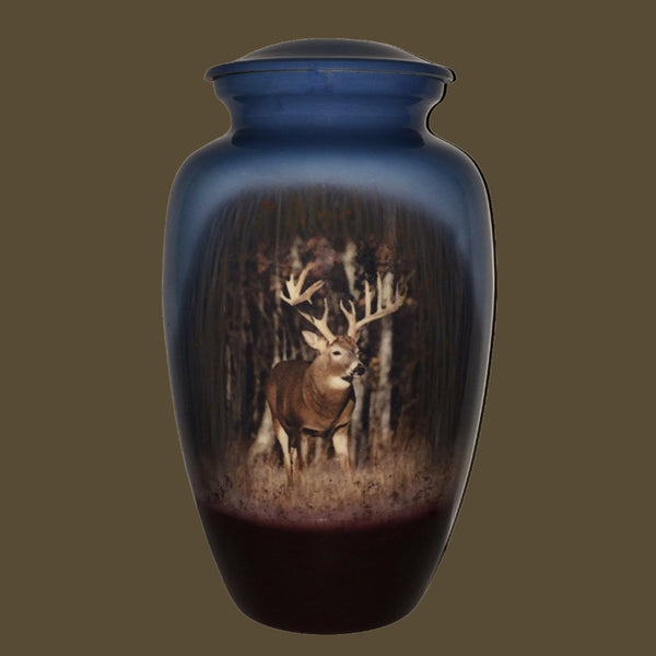 a hunting themed cremation urn a deer hunter ash urn