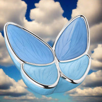 Blue Wings of Hope Butterfly, Cremation Urn