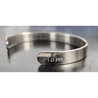 In Memory of Mom Memorial Gifts for Loss of Mother Mom Memorial Bracelet Grief Jewelry Sympathy Cuff Remembrance Bangle