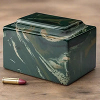 Camoflage Cultured Marble Cremation Urn | Quality Urns For Less