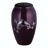 Mother of Pearl Mourning Doves Cremation Urn 