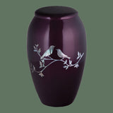 Mother of Pearl Mourning Doves, Cremation Urn