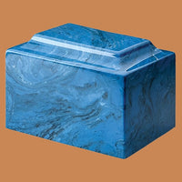 Mystic Blue Cultured Marble Cremation Urn | Cultured Marble Urn | Quality Urns For Less
