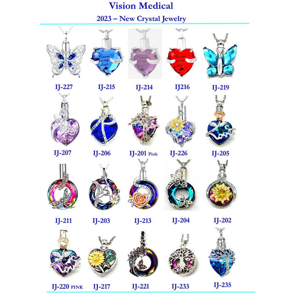 Cremation Jewelry Pendant Blue Crystal Sunflower Flower Heart