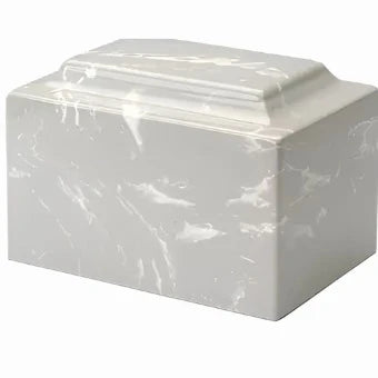 Silver/Grey Cultured Marble Cremation Urn | Cultured Marble Urn | Quality Urns For less