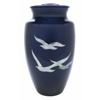 Mother of Pearl Going Home Doves, Cremation Urn